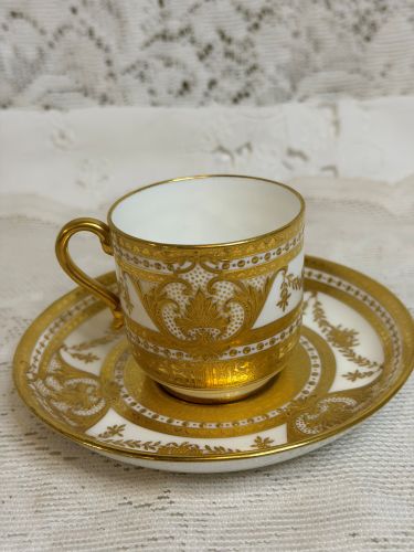 Minton Demitasse Cup and Saucer Made for Tiffany & Company Minton Demitasse Cup and Saucer Made for Tiffany & Company