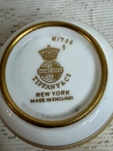 Minton Demitasse Cup and Saucer Made for Tiffany & Company Minton Demitasse Cup and Saucer Made for Tiffany & Company