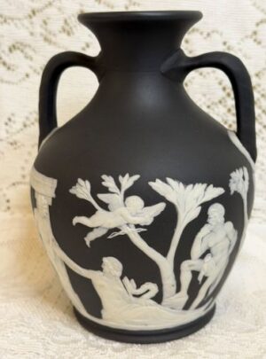 Wedgwood jasperware black and white Portland vase